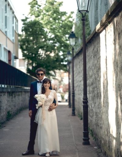 Les mariés prennent la pose