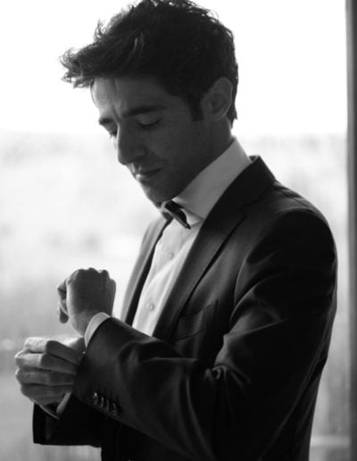 photo d'un homme noir et blanc