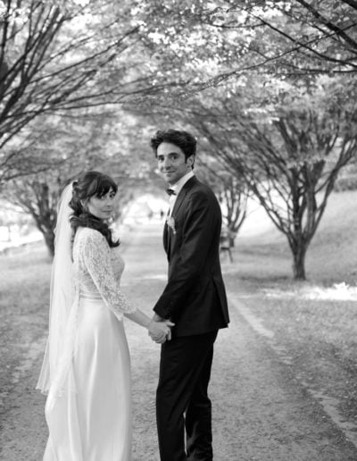 séance couple en noir et blanc